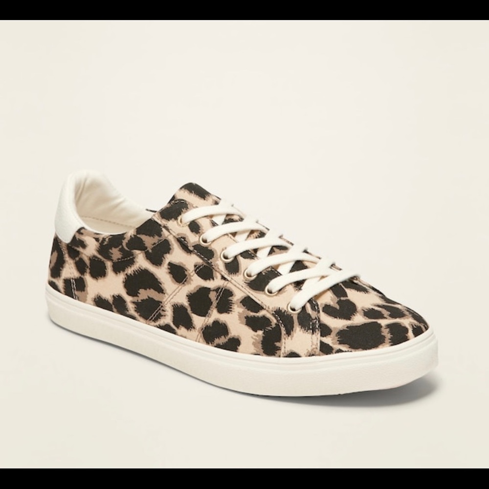 NWT Old Navy Leopard Print Lace-Up l Sneakers